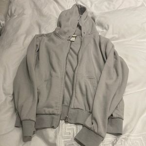 Amazing light grey zip hoodie